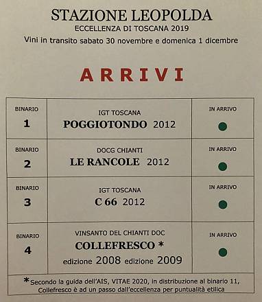 In arrivo alla leopolda i vini di poggiotondo